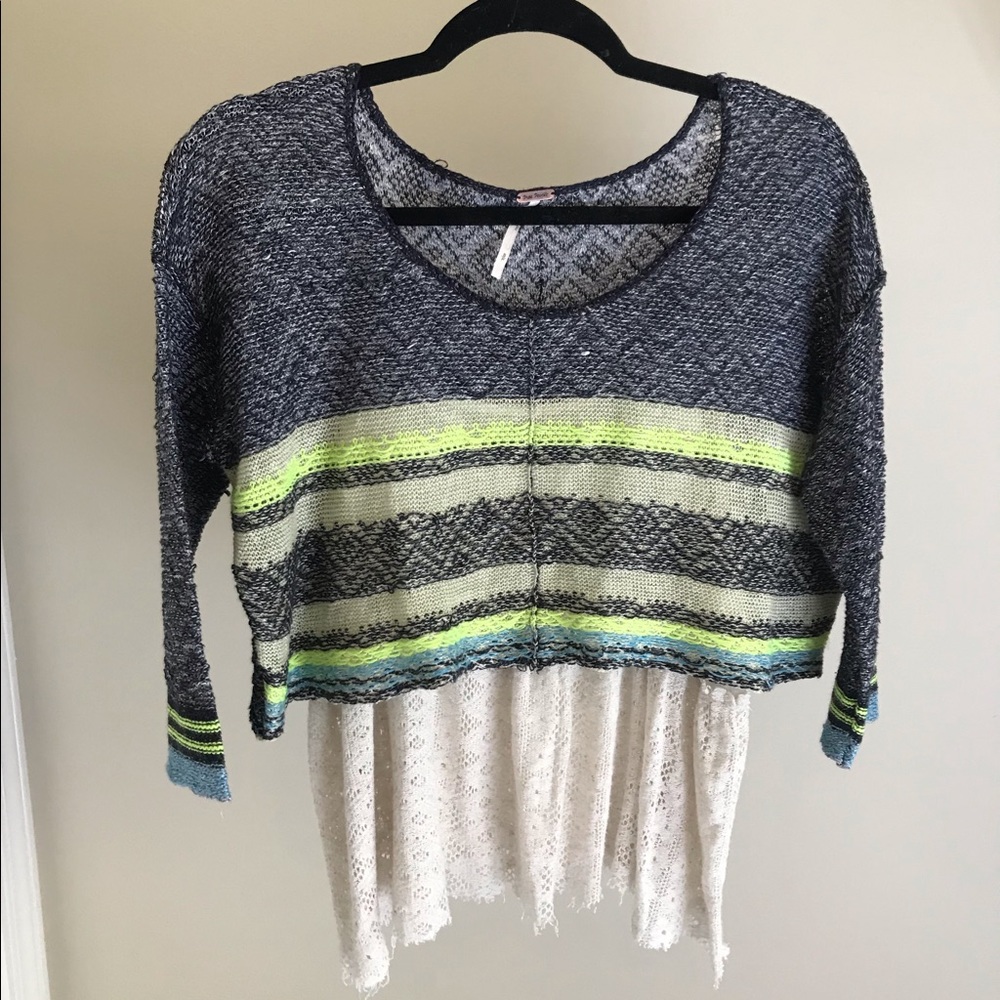 Free People Distressed Knit 2-Piece Crop Top